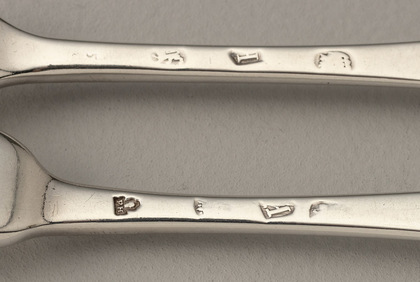 Early Georgian Hanoverian 3 Tine Tableforks (Pair) - Paul Hanet